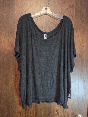 Vimmia Curve Serenity Split Back Tee -Heathered Black